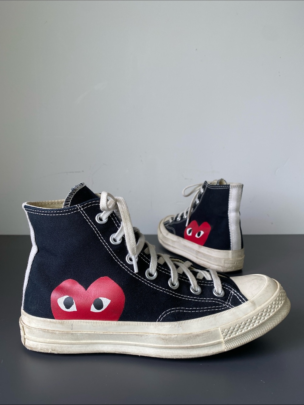 Comme des Garçons Play Converse Chuck High-Top Sneakers Heart Eyes Men 6 Women 8